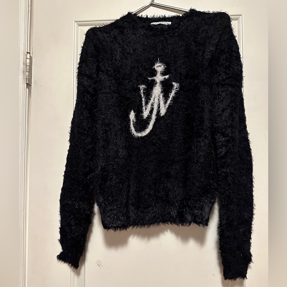 Jw Anderson fuzzy black sweater